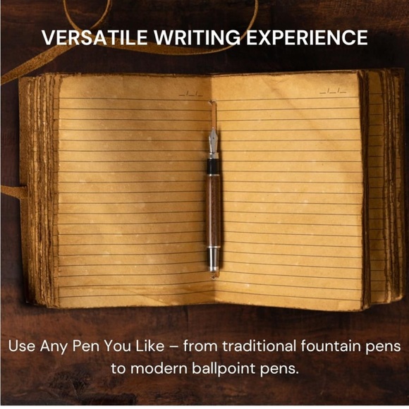 Lined Vintage Leather Journal | Tree of Life embossed Journal 8 " x 6" - Picture 2 of 6